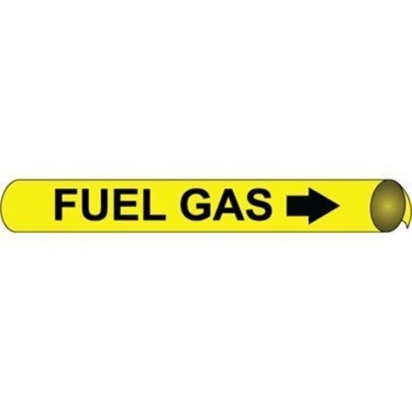 Pipemarker Strap-On, Fuel Gas B/Y, Fits, G4045, NMC, Mfr# G4045